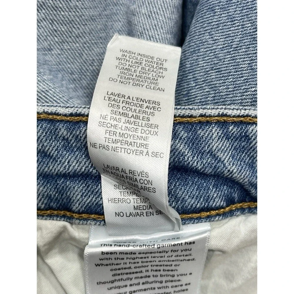 Good American Good Denim Maxi Skirt Women Blue Ease Vacay Retro Boho Size 12 NWT